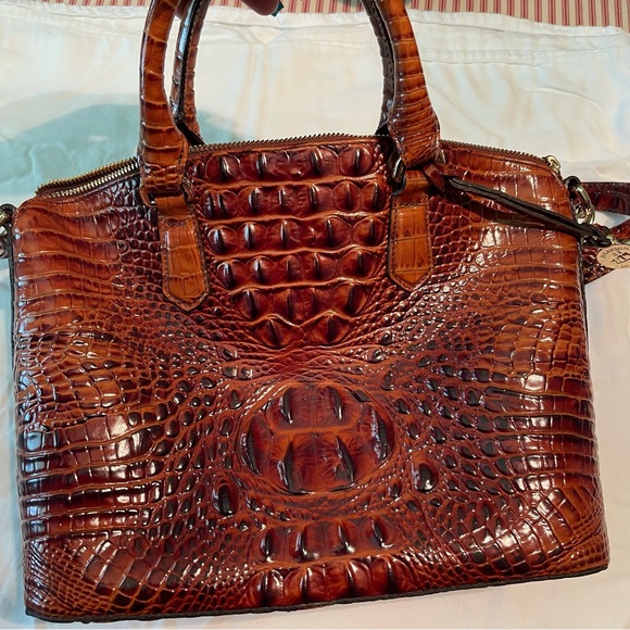 Brahmin Brown Crocodile Embossed Purse and Wallet Set - Picture 2 of 8